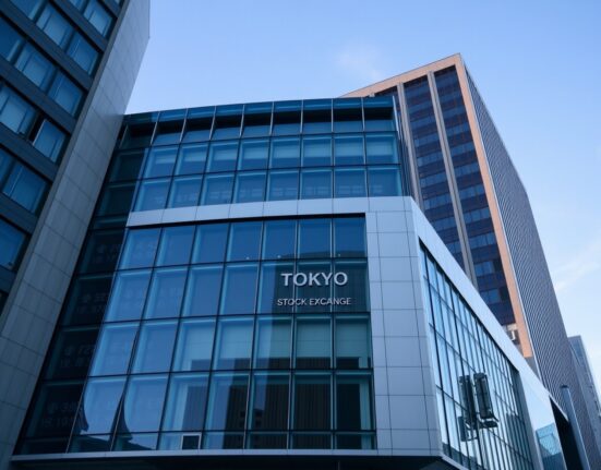 Tokyo Stock Exchange building facade on a clear day, representing Japan's financial markets and GPIF portfolio considerations.