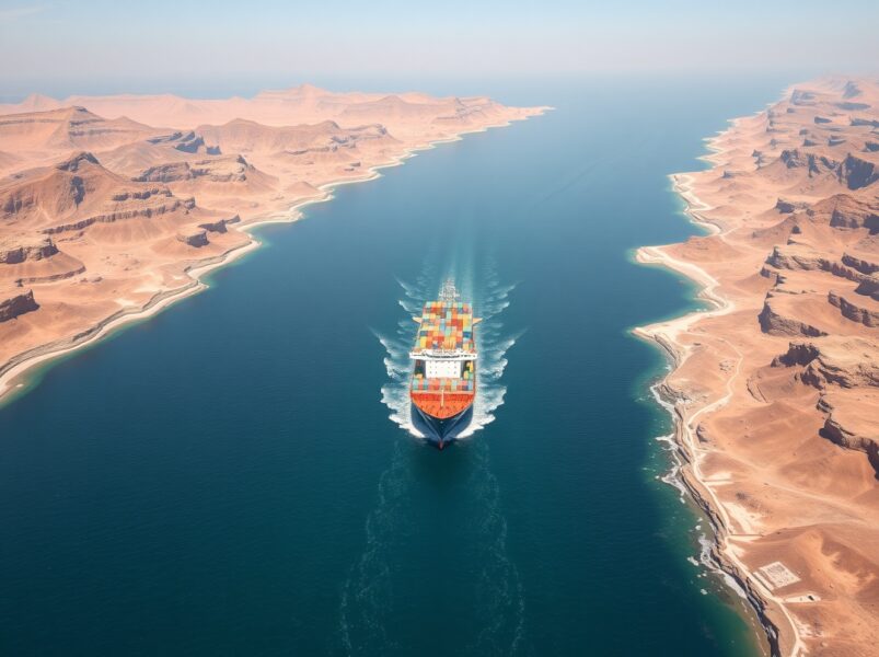 Strategic importance of the Strait of Hormuz for global shipping and energy security.