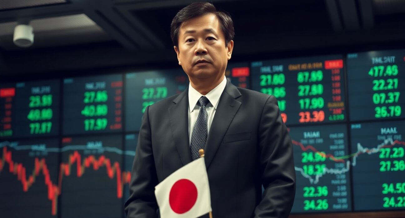 Japan's top currency diplomat Atsushi Katayama at a press conference in Tokyo