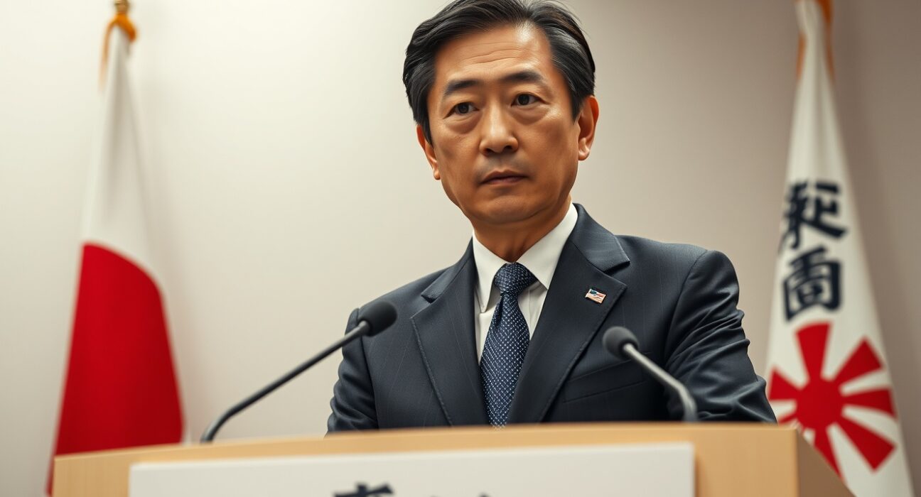 Japanese Finance Minister Shunichi Katayama discusses Middle East conflict economic impacts at press briefing