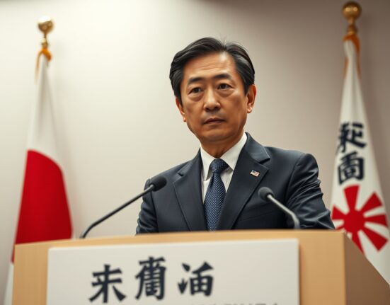 Japanese Finance Minister Shunichi Katayama discusses Middle East conflict economic impacts at press briefing