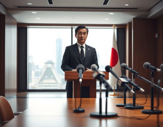 Bank of Japan official Naoki Katayama at a press conference in Tokyo
