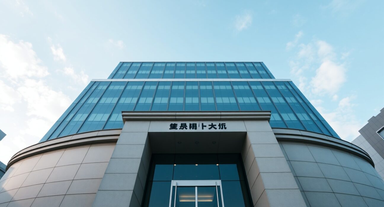 Bank of Japan headquarters building in Tokyo on a clear day, symbolizing central bank independence.