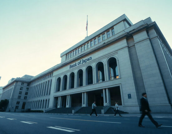 Bank of Japan headquarters in Tokyo, symbolizing the nation's monetary policy decisions.