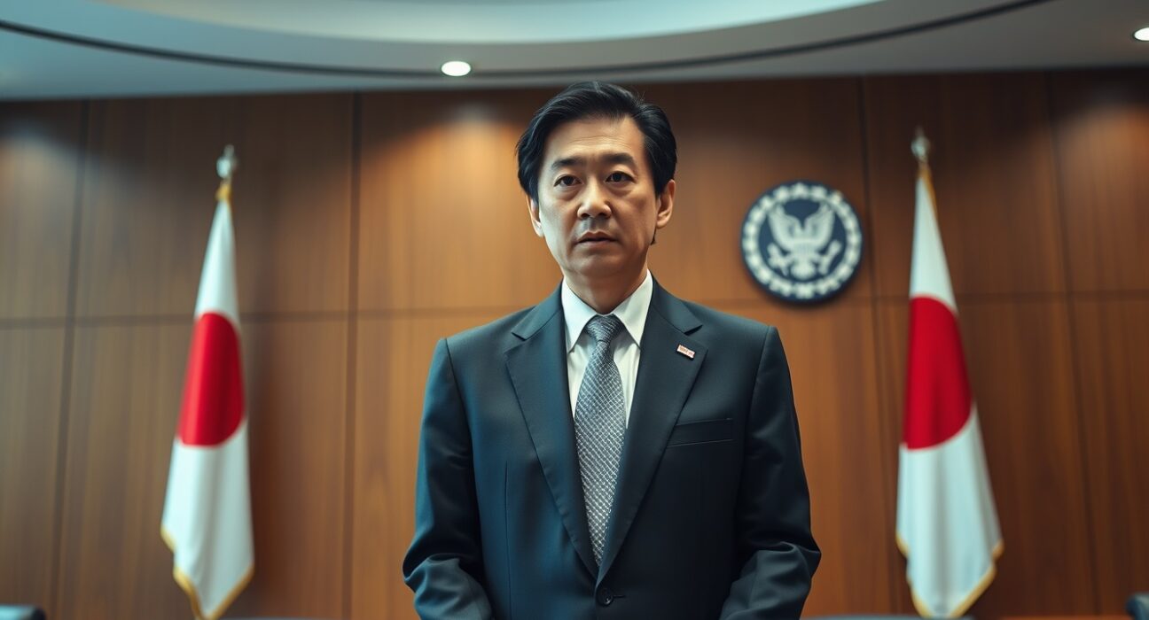 Japanese Prime Minister Takaichi at a press conference in Tokyo, announcing fiscal policy direction.