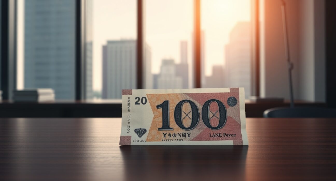 Japanese Yen banknote under pressure from Bank of Japan monetary policy uncertainty in 2025.