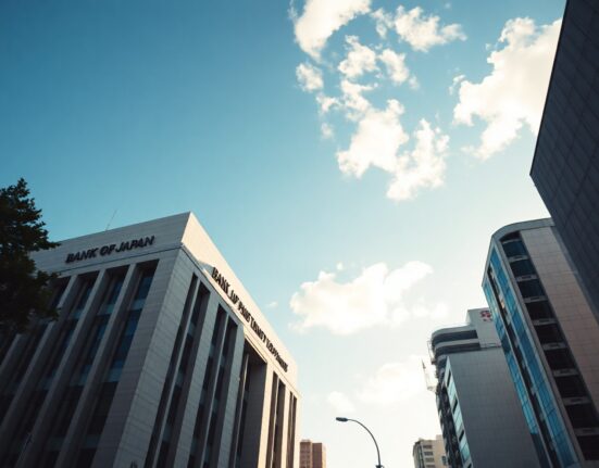 Bank of Japan headquarters building in Tokyo on a clear day