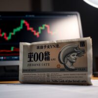 Japanese yen banknote and financial newspaper on a newsroom desk, representing fiscal unease and BoJ policy uncertainty.