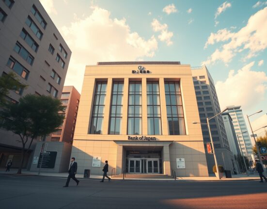 Bank of Japan headquarters building in Tokyo where the decision to hold interest rates at 0.75% was announced, strengthening the Japanese Yen.
