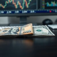 Japanese yen and US dollar banknotes on a desk representing currency market movements.