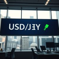 USD/JPY exchange rate board showing Yen gains after US PCE data release
