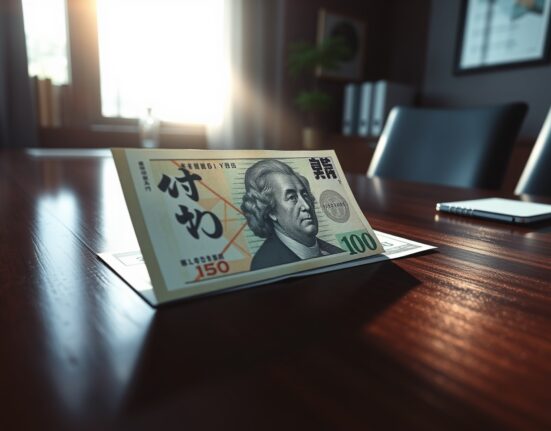 Japanese Yen and US Dollar banknotes representing the USD/JPY currency pair and intervention fears.