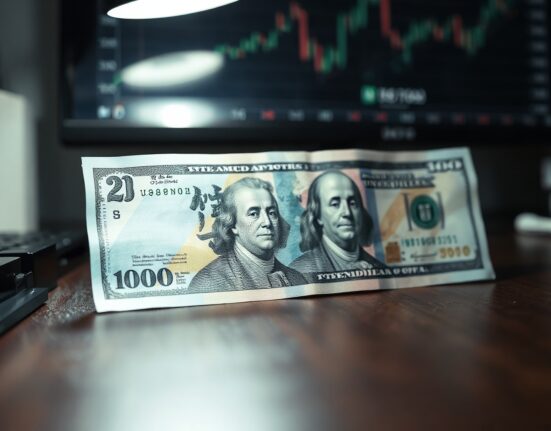 Japanese Yen and US Dollar banknotes on a desk representing forex market analysis