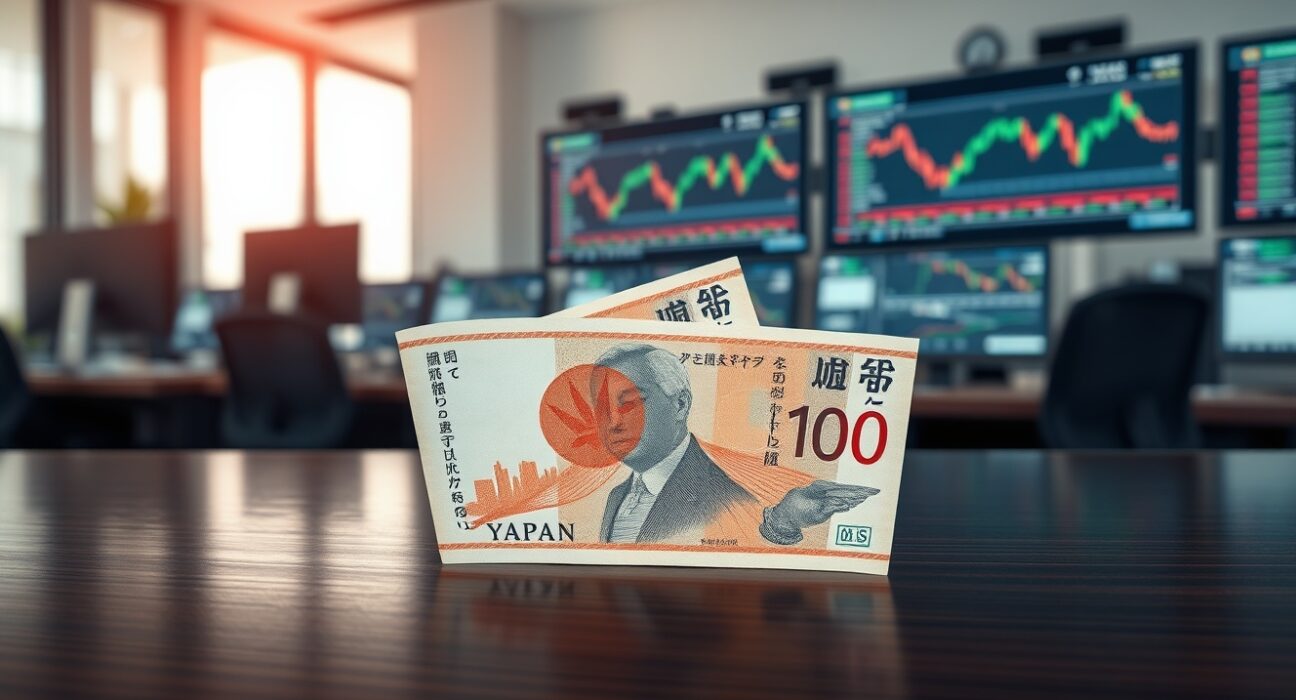 Japanese Yen banknotes analyzed for currency strength amid Bank of Japan rate hike expectations.