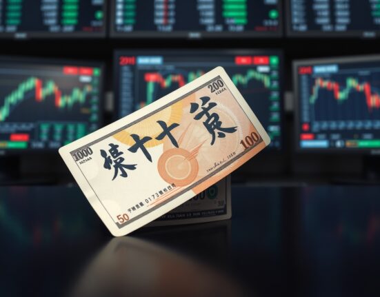 Japanese yen and US dollar banknotes representing the currency market analysis and USD/JPY exchange rate.