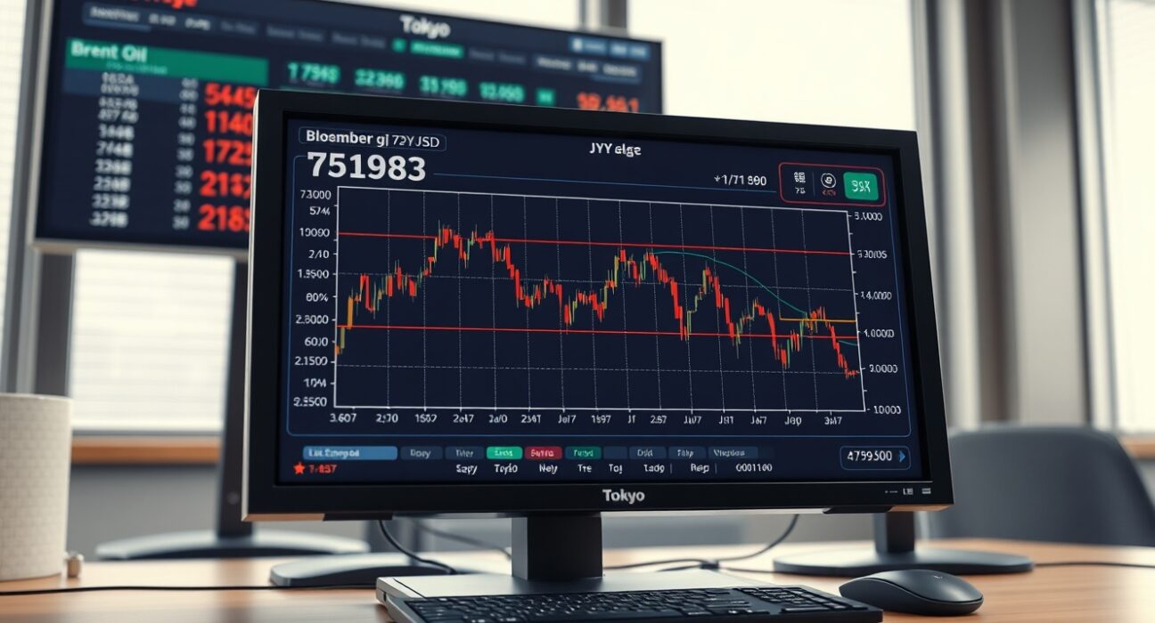 Japanese Yen declining against US Dollar as oil prices surge on Tokyo trading desk