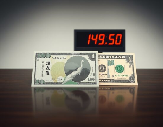 Japanese Yen and US Dollar banknotes side by side, representing the USD/JPY currency pair range play ahead of Bank of Japan decision.