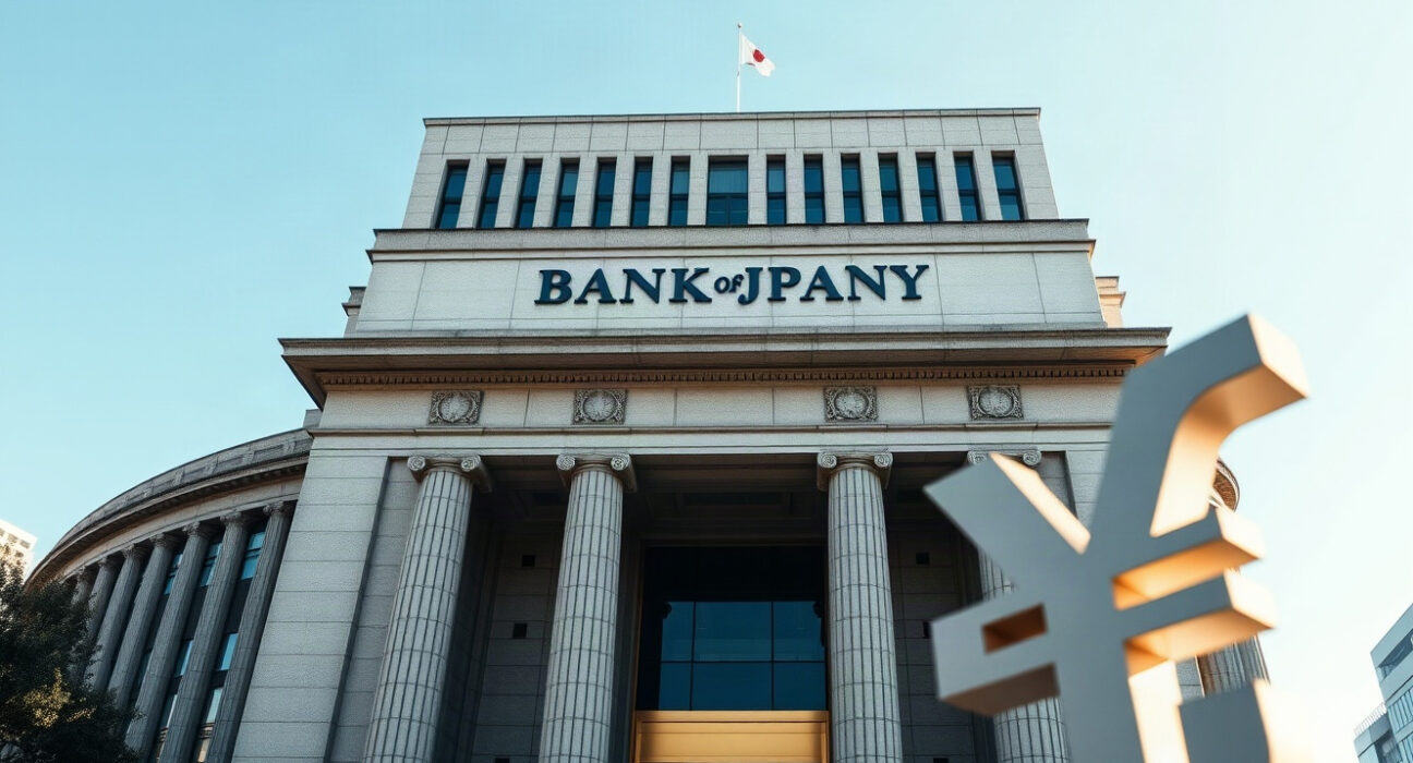 Bank of Japan headquarters in Tokyo, symbolizing monetary policy impact on the Japanese Yen.
