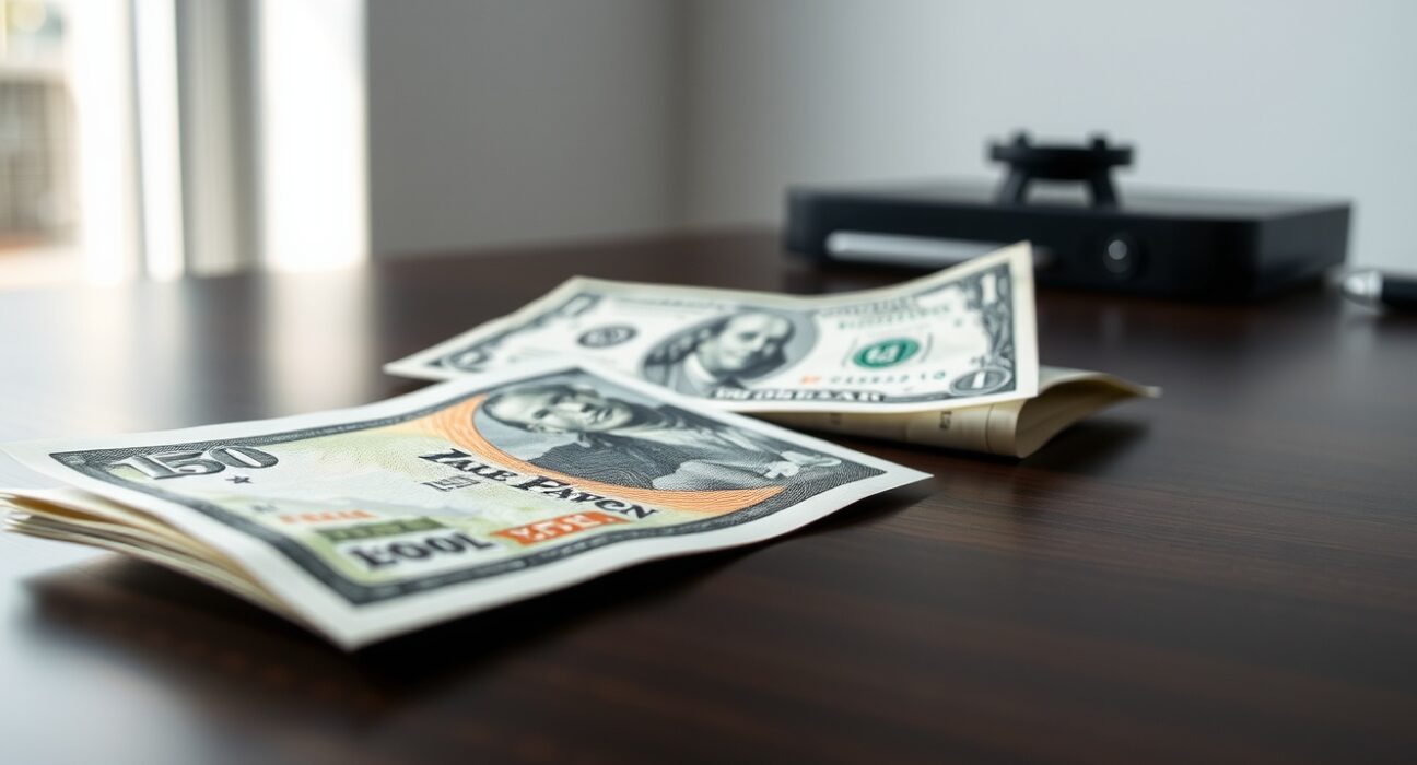 Japanese yen and US dollar banknotes on a desk representing currency market movements ahead of inflation data