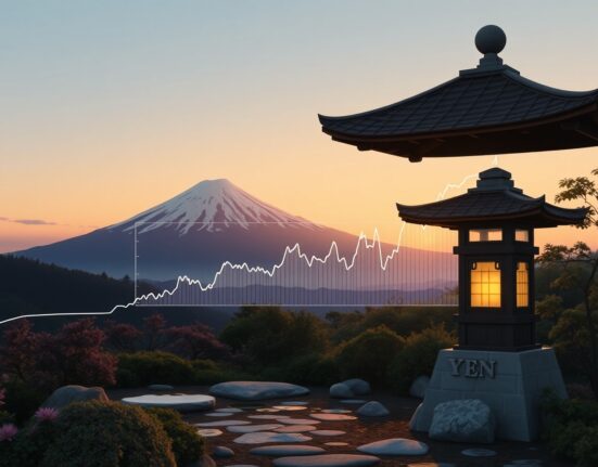 Japanese Yen currency strength analysis against US Dollar with Mount Fuji backdrop