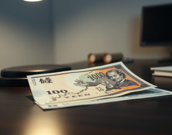 Japanese yen banknote and financial chart representing currency analysis and intervention threats.
