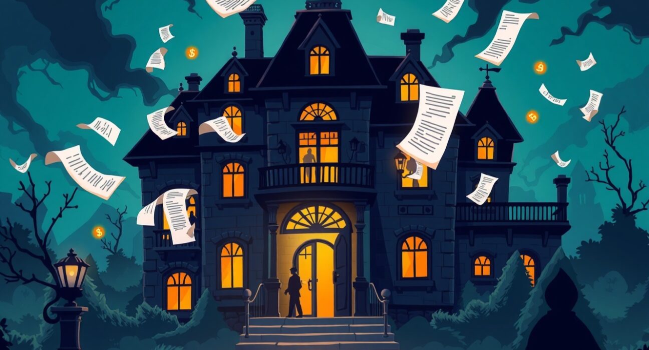 Explosive Jeffrey Epstein files revealing cryptocurrency connections in dramatic cartoon illustration