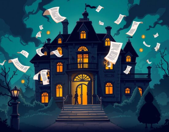 Explosive Jeffrey Epstein files revealing cryptocurrency connections in dramatic cartoon illustration