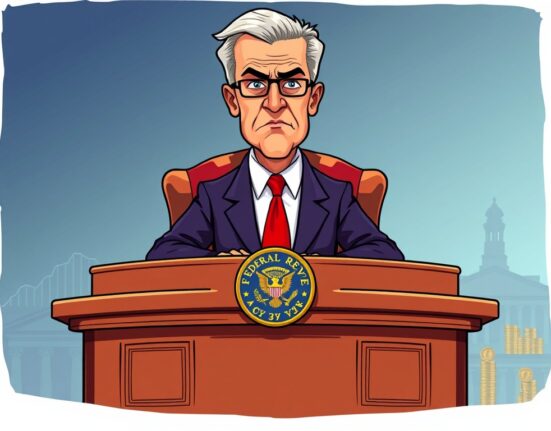 Jerome Powell, Federal Reserve Chairman, stands resolute, symbolizing stability in US monetary policy amidst economic shifts.