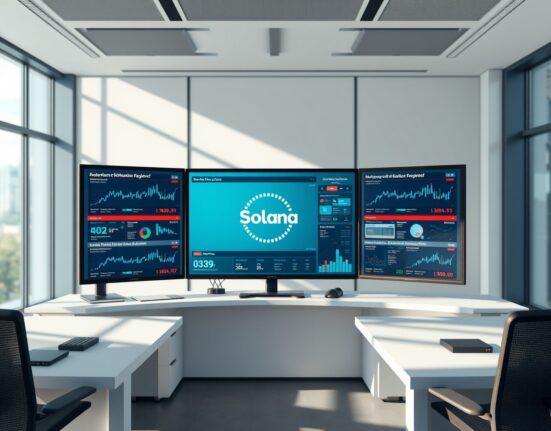 Jito Foundation acquisition of SolanaFloor media platform control center with blockchain data screens