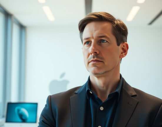 John Ternus, Apple's new CEO, contemplates leading the tech giant through major challenges.