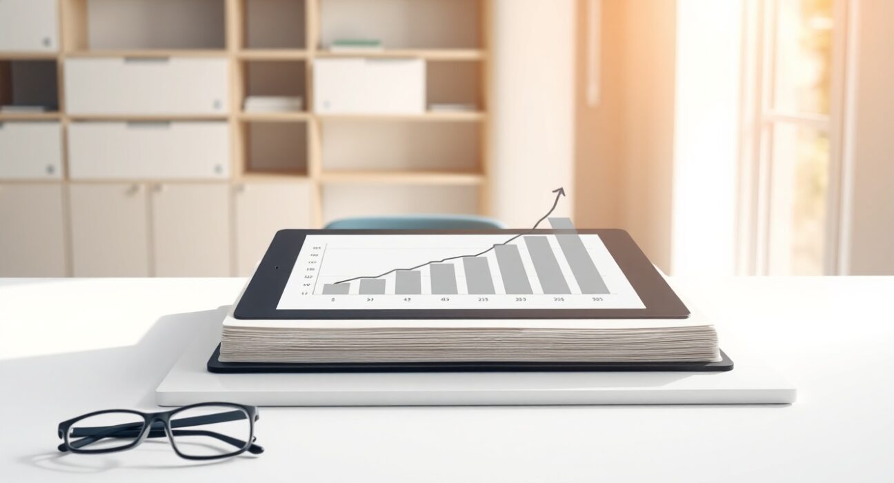 JOLTS Job Openings data analysis showing an upward trend on a chart in a professional office setting.