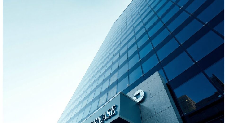 JPMorgan Chase headquarters in New York City, symbolizing institutional investment in crypto ETFs.