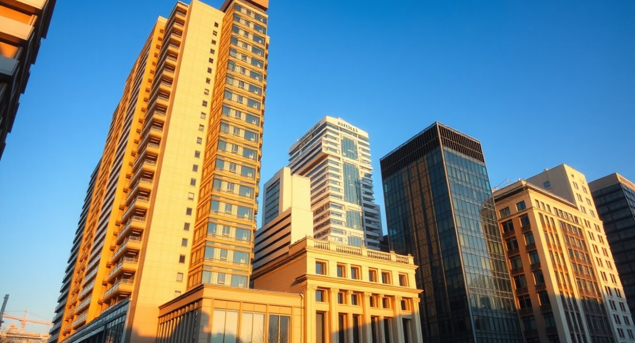 Istanbul financial district skyline on a clear day, representing Turkish economic and currency dynamics