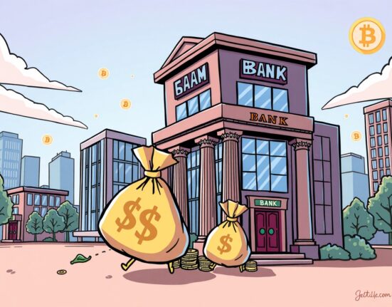 JPMorgan sells MicroStrategy stock in vibrant cartoon showing institutional investment shift