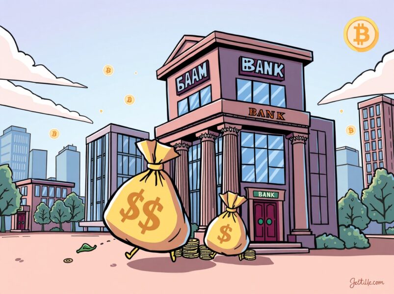 JPMorgan sells MicroStrategy stock in vibrant cartoon showing institutional investment shift