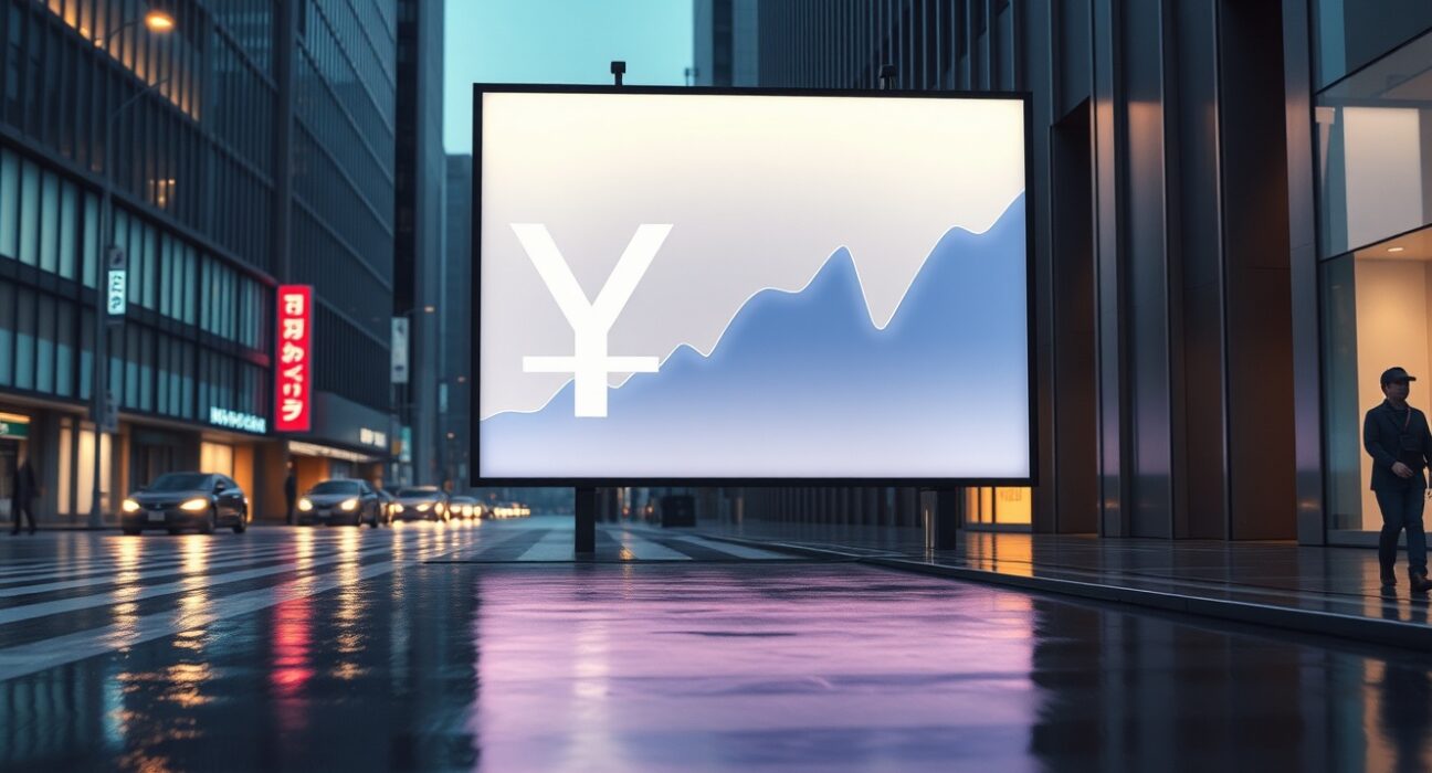 Analysis of the Japanese Yen's resilience against energy price shocks in Tokyo's financial district.