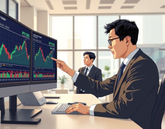 Financial analyst examines JPY investor flows and bond market data showing shifting global appetite according to MUFG research