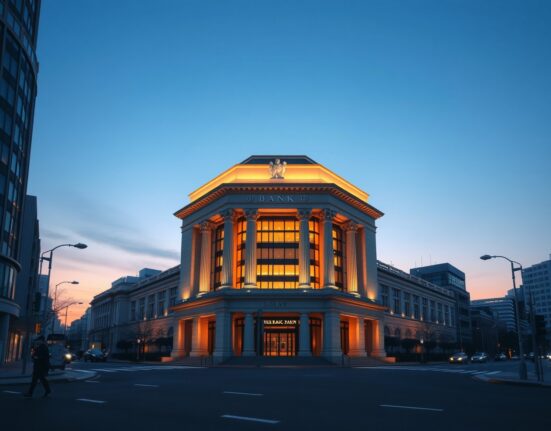 Bank of Japan headquarters building representing monetary policy decisions affecting JPY expectations