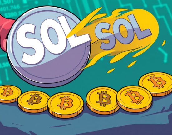 Illustrates the significant Jump Crypto SOL to BTC swap, depicting the conversion of Solana into Bitcoin and its market impact.