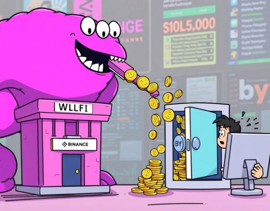 An illustration of a significant Jump Crypto WLFI withdrawal from exchanges, illustrating major market movement.