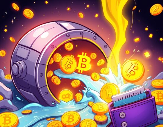 Justin Sun Bitcoin transfer depicted as digital assets moving from exchange to personal wallet