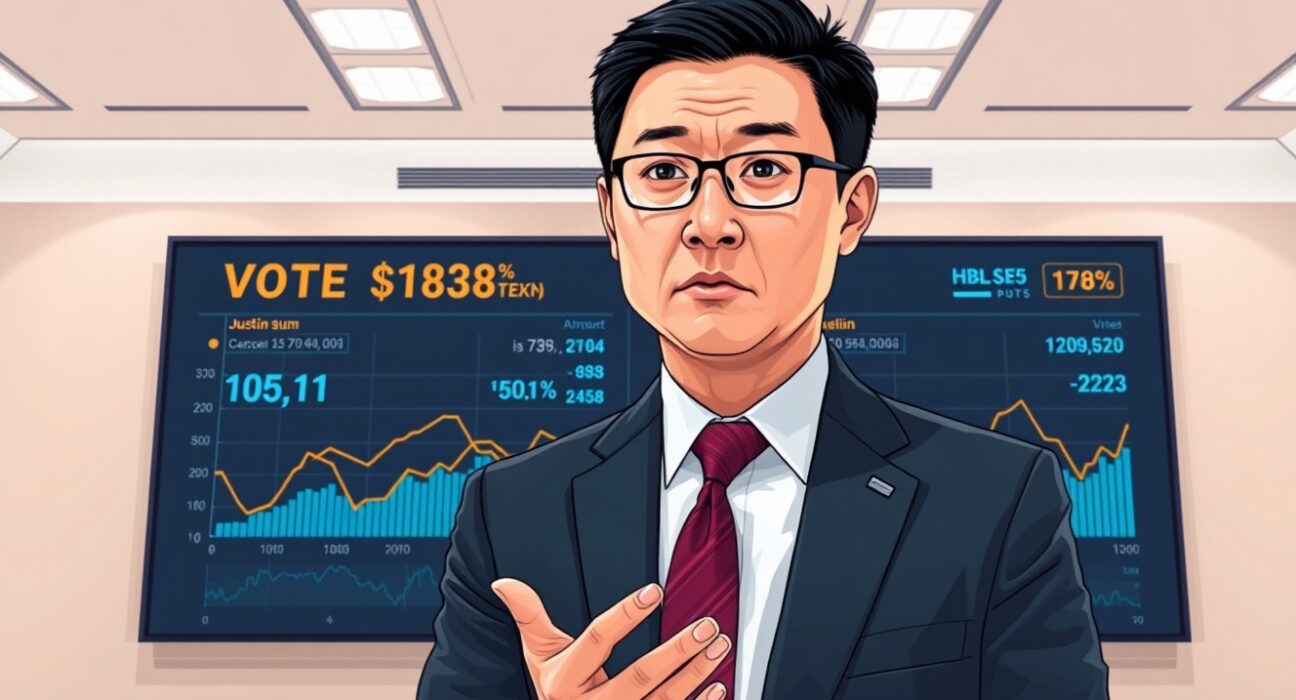 Justin Sun criticizing World Liberty Financial governance proposal in cryptocurrency dispute