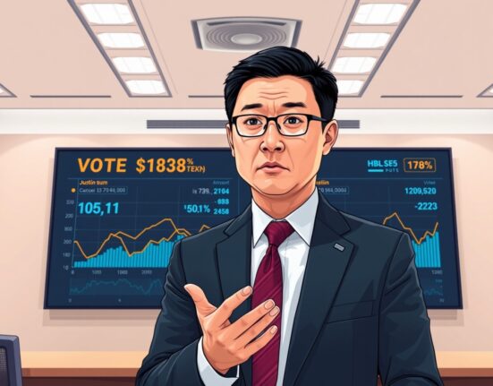 Justin Sun criticizing World Liberty Financial governance proposal in cryptocurrency dispute