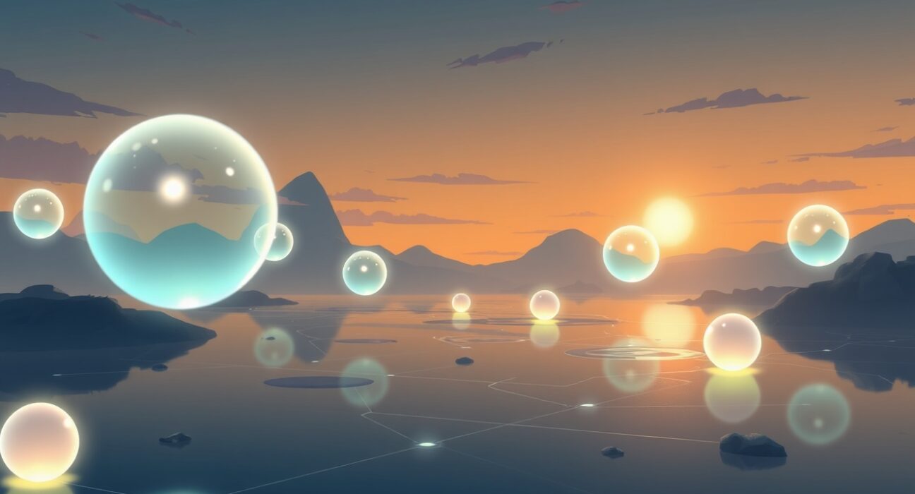 Kaizen prediction market protocol visualization on the Mitosis blockchain.