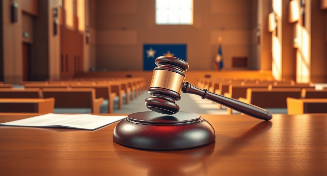 Nevada courtroom scene representing Kalshi prediction market legal proceedings and regulatory halt