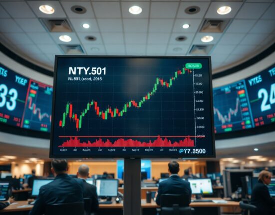 Trading screen showing market data and charts, representing prediction market odds for Federal Reserve rate hike