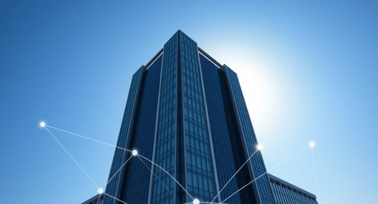 National Bank of Kazakhstan headquarters representing its $350 million cryptocurrency investment