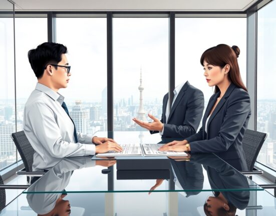 KB Financial and Circle executives discussing digital currency partnership and stablecoin implementation in Seoul.