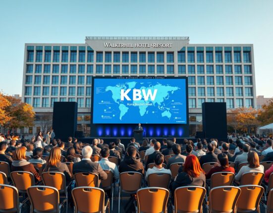 Korea Blockchain Week 2026 event with speakers including Patrick Witt at Walkerhill Hotel in Seoul