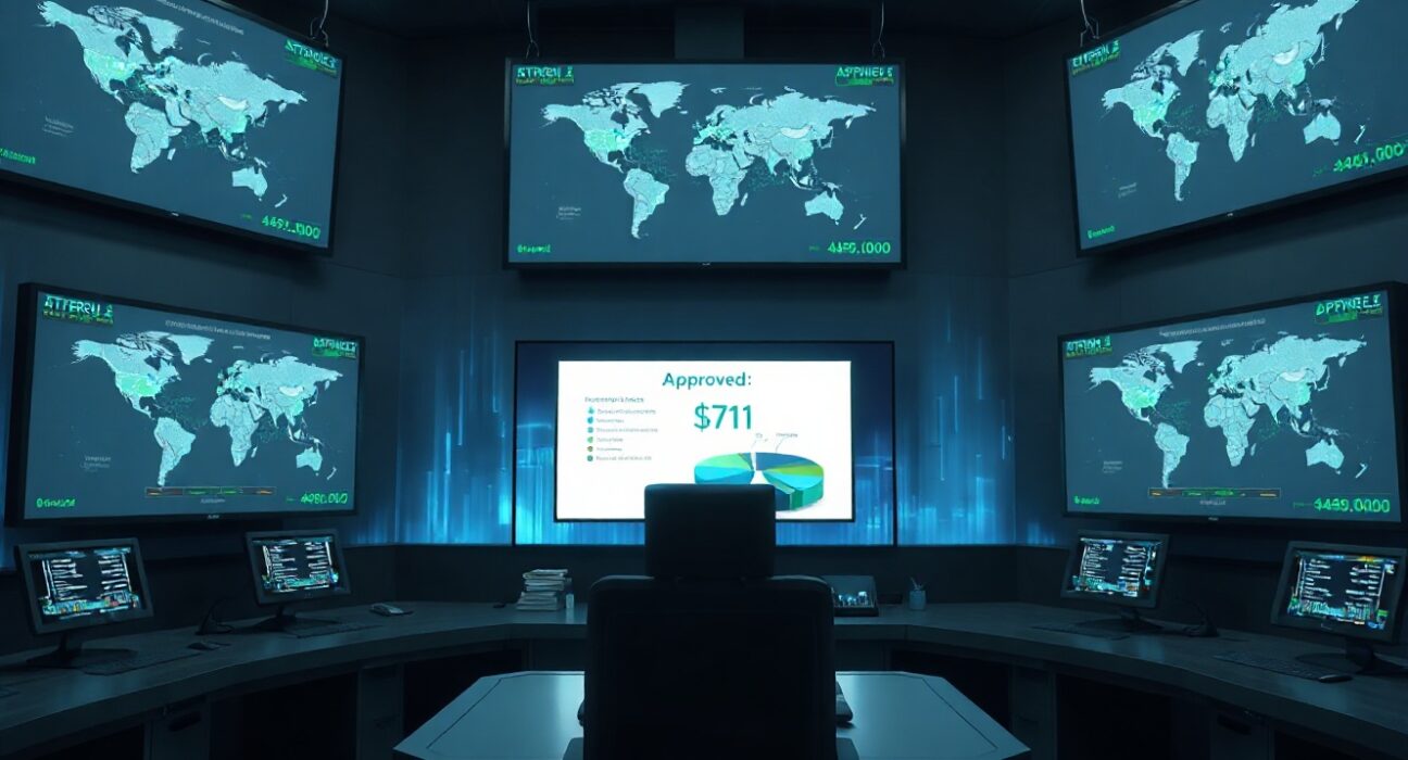 Digital control room display showing approval of $71 million Ethereum fund unfreeze proposal.